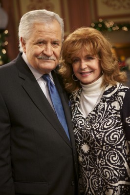 John Aniston and Suzanne Rogers pose for pictures during her 40th anniversary celebration