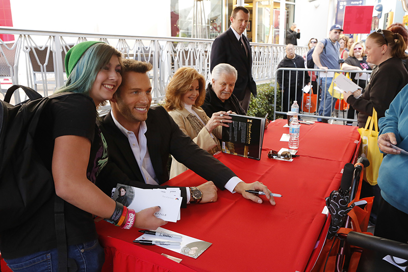 DAYS OF OUR LIVES -- "Universal Fan Event" -- Pictured: (l-r) Eric Martsolf, Suzanne Rogers, John Aniston -- (Photo by: Vivian Zink/NBC)