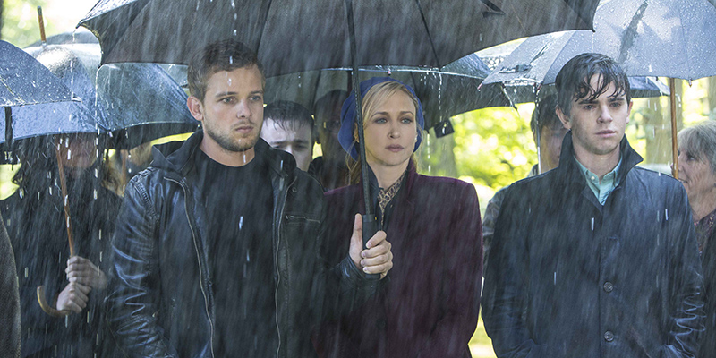 Max Thieriot, Vera Farmiga and Freddie Highmore star in A&E's 'Bates Motel.' Photo by Joseph Lederer
Copyright 2014