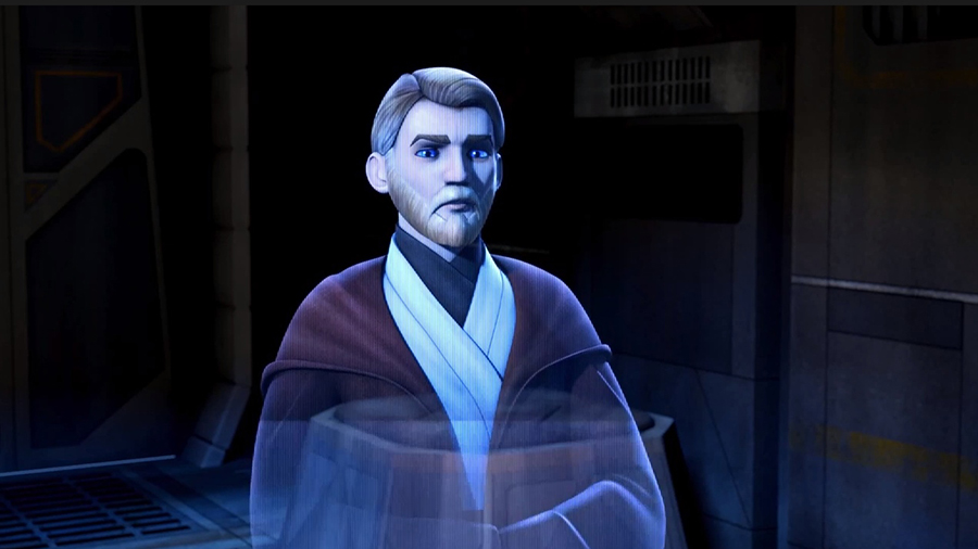 Obi-Wan’s first Rebels appearance was via a Holocron in the pilot, leaving a message behind for the Jedi that was recorded in the aftermath of Episode III: Revenge of the Sith. Obi-Wan urges the Jedi to trust in the Force, for one day a new hope shall emerge. While none of the Ghost crew knows who Obi-Wan speaks of, the audience is well aware he is referring to one Luke Skywalker. With the signature Star Wars theme slowly playing the background, the scene was the perfect end to the Rebels pilot episode & a perfect introduction to the series as a whole.