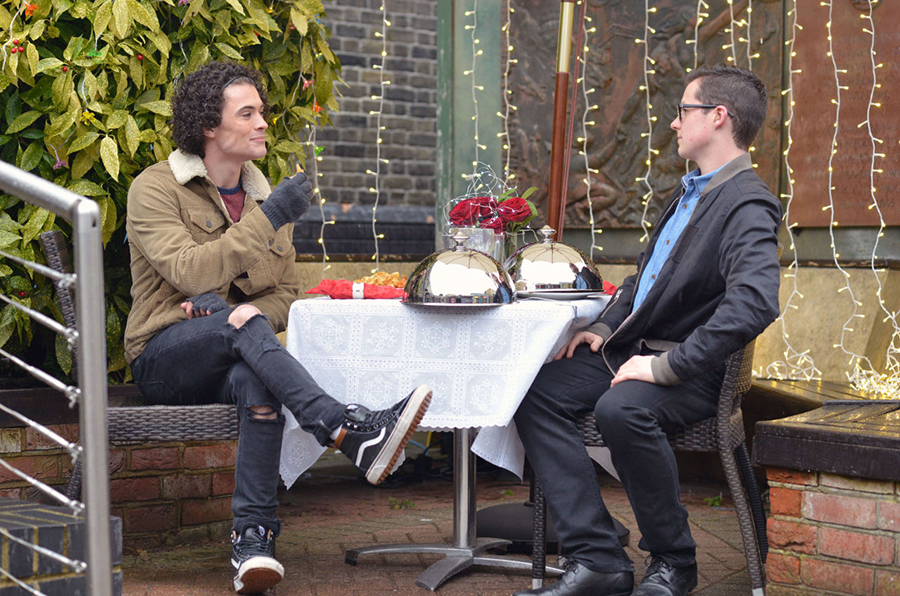 Ben has a surprise for Paul. Photo courtesy BBC
