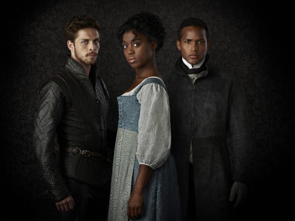 STILL STAR-CROSSED - ABC's "Still Star-Crossed" stars Wade Briggs as Benvolio, Lashana Lynch as Rosaline and Sterling Sulieman as Prince Escalus. (ABC/Ed Herrera)