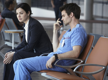 Photo Credit: Ian Watson/NBC Erica Durance as Alex Reid, Daniel Gillies as Joel Goran